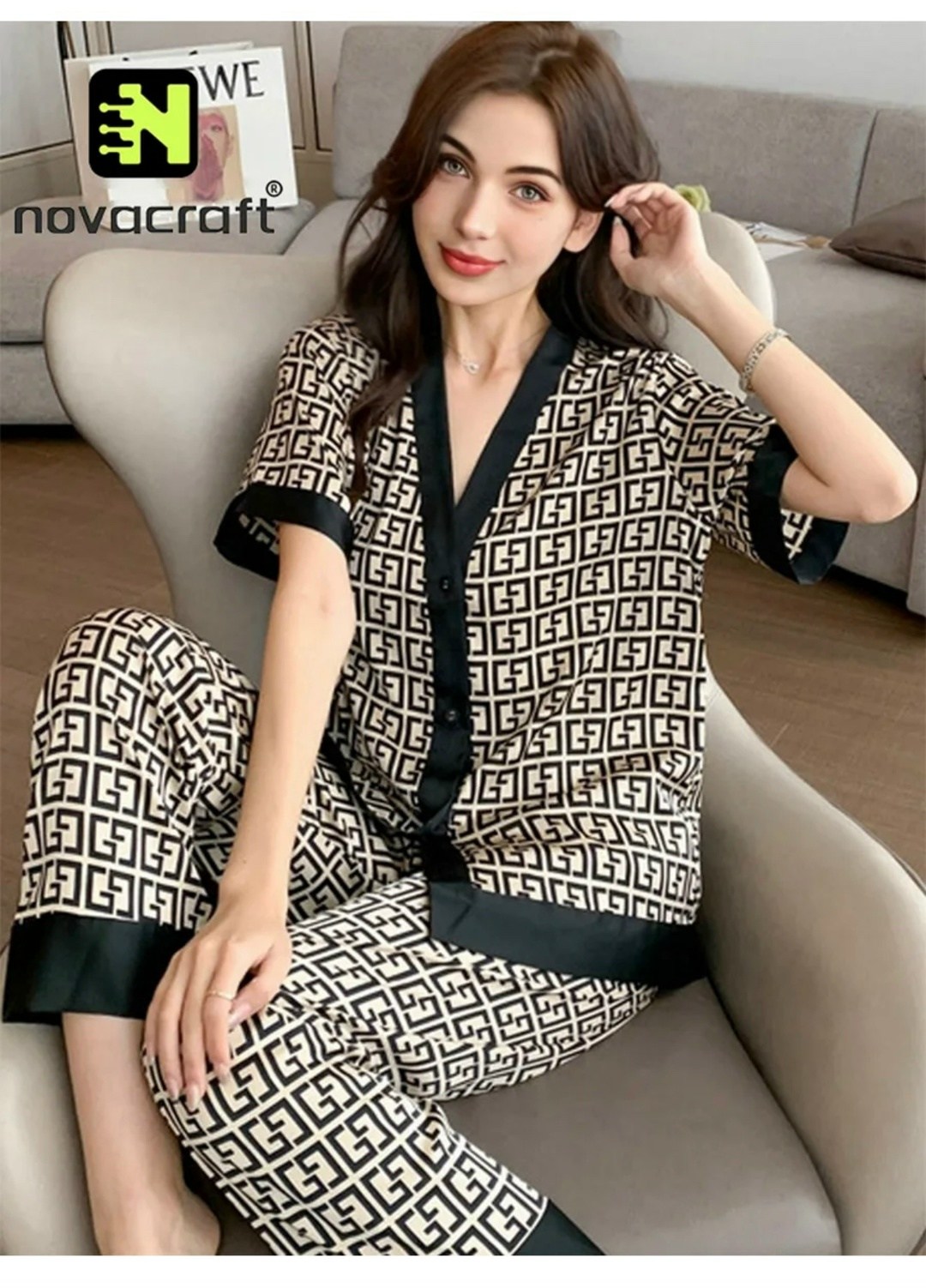 комплект женской пижамы,пижама домашний костюм,пижама для женщин,комплект пижама,пижамный комплект с короткими рукавами