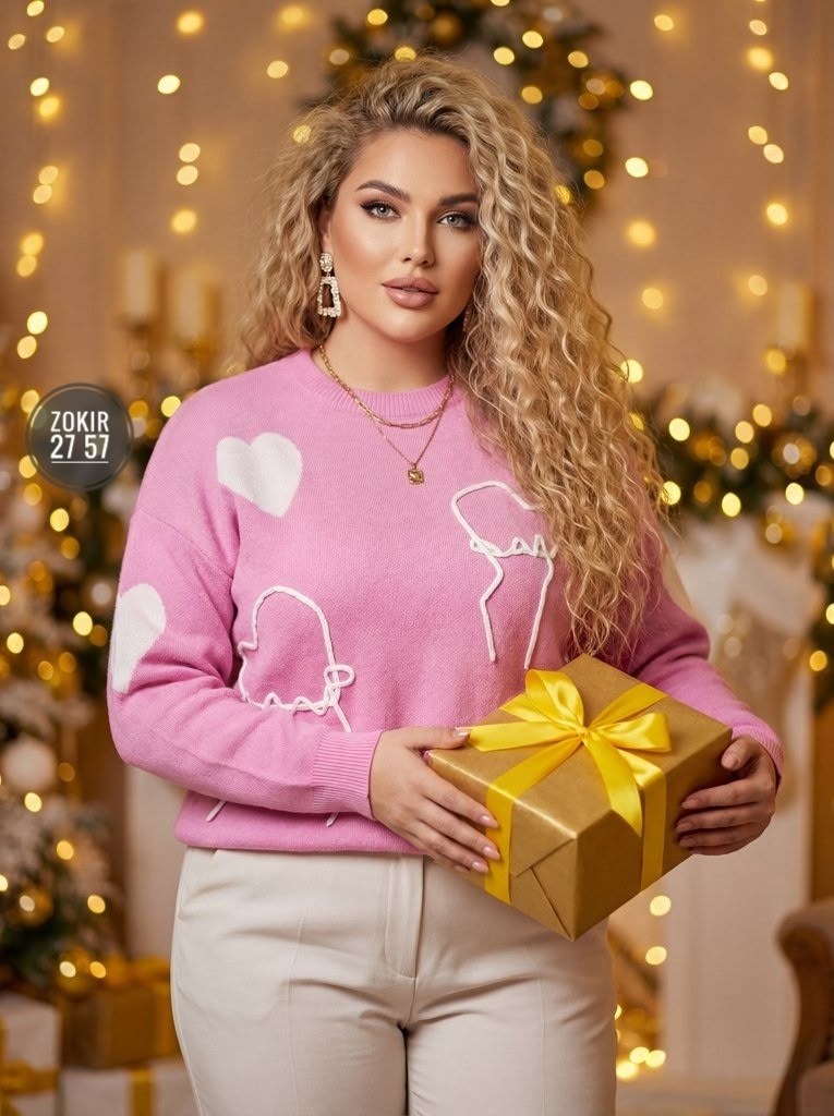 свитер с принтом сердце,модный женский свитер,модный джемпер,женские свитера,свитер свободного кроя