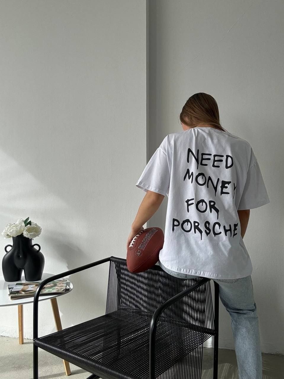 футболка need money for porsche,футболка оверсайз с принтом need money for porshe,футболка с принтом need money for porsche,футболки оверсайз женские,need money for porsche