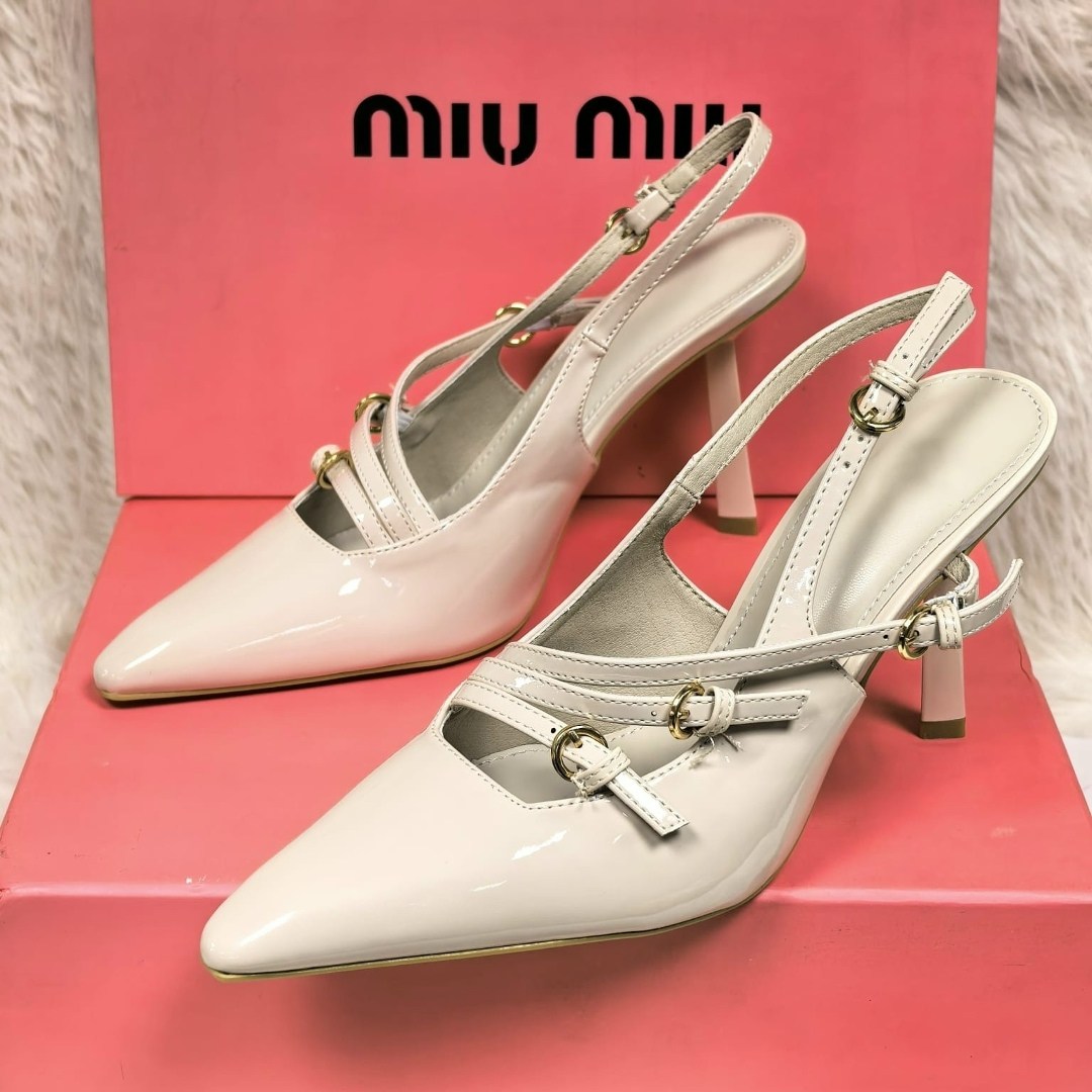 туфли miu miu,кожаные босоножки miu miu белые на высоком каблуке,,босоножки женские,босоножки стильные
