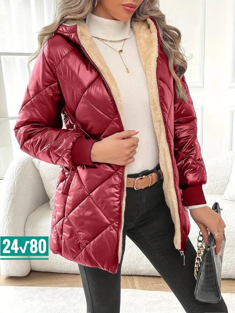 стеганая куртка с капюшоном,куртка,куртка женская черная,женская куртка,куртки зима