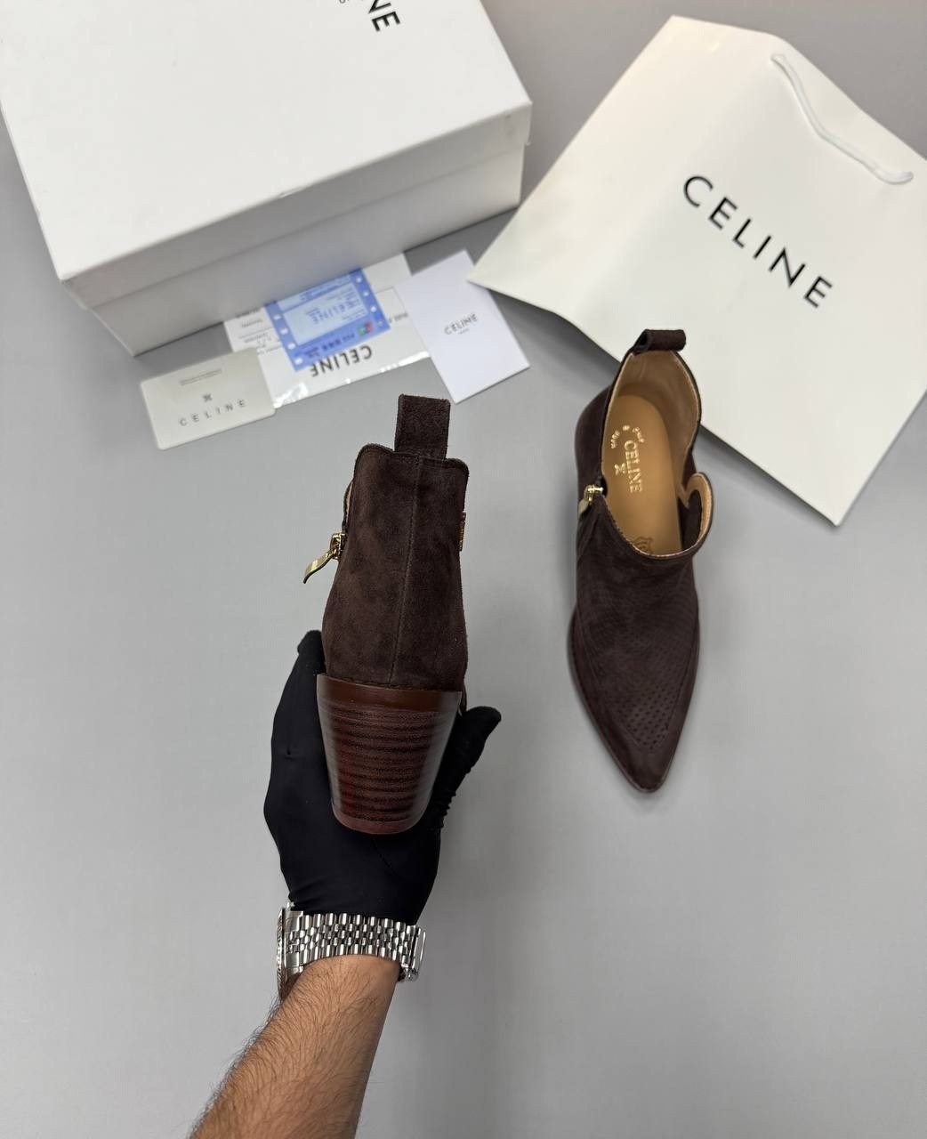 ботильоны celine,,ботильоны женские,сапоги celine, женская