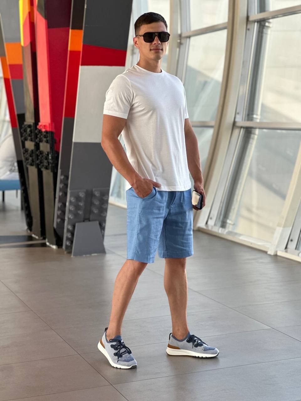 шорты льняные,льняные шорты loro piana,шорты мужские,шорты из льна,шорты