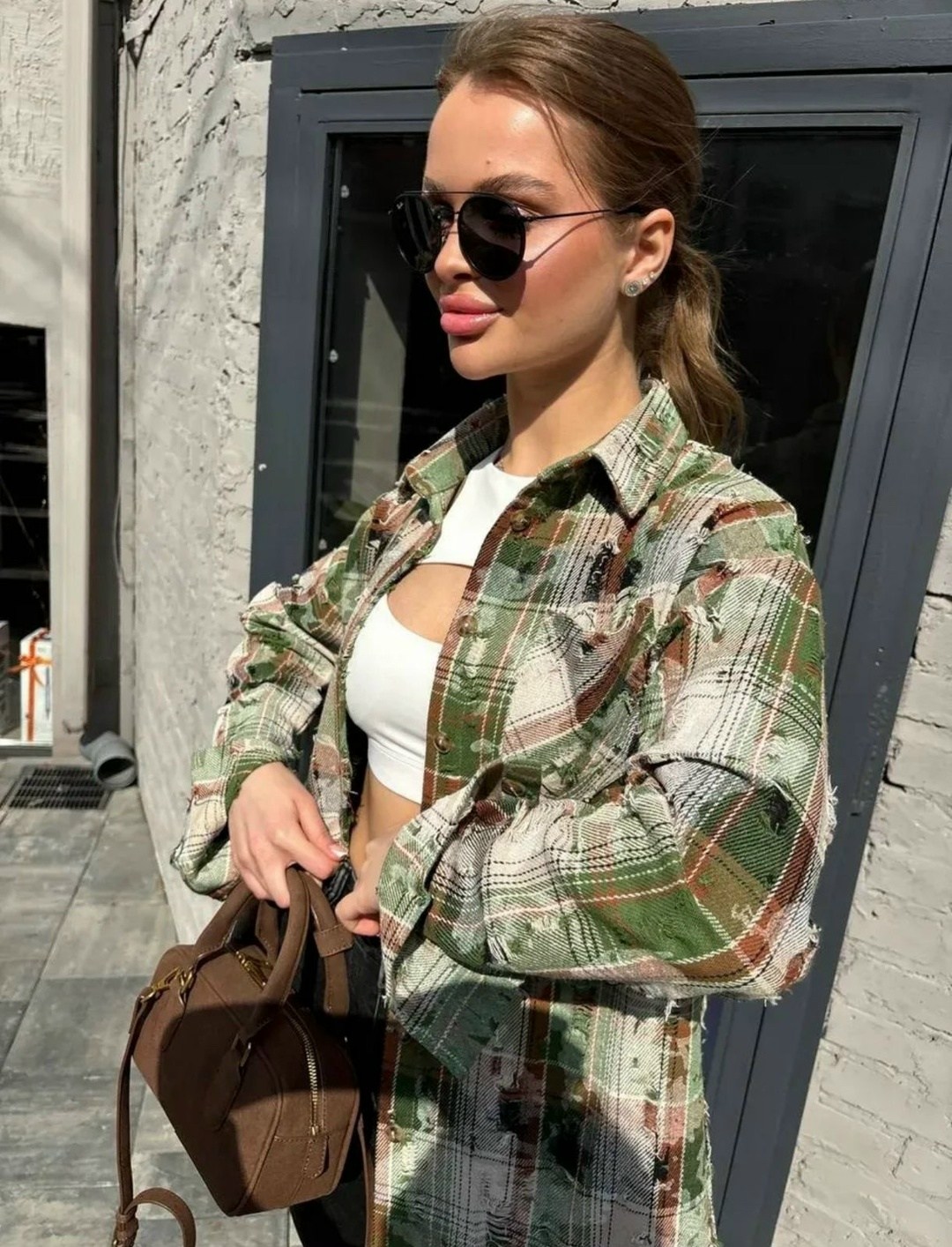 рубашка в клетку оверсайз варенка umalook,рубашка женская в клетку,рубашка в клетку оверсайз рваная,рубашка в клетку удлиненная,рубашка оверсайз в клетку рваная dream shop one love