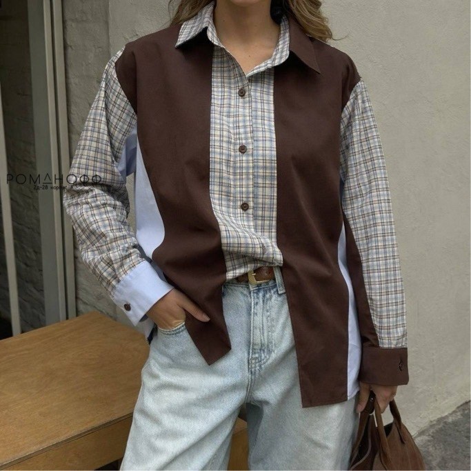 рубашка женская,стильная клетчатая рубашка,рубашка модная,стильная рубашка