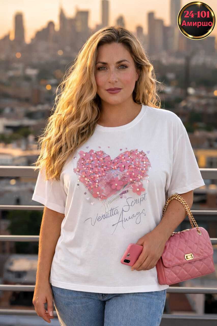 женская футболка больших размеров,футболки женская,футболки женские с принтом,женские майки больших размеров,футболка рич глам женская