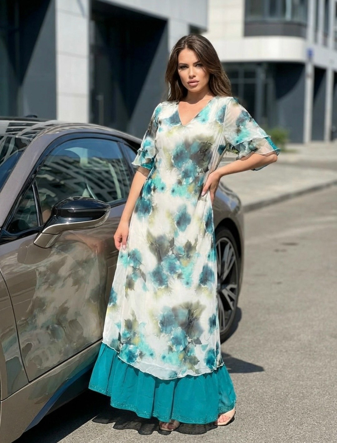 платье шифоновое,платья,модное платье,платье женской,платье сарафан