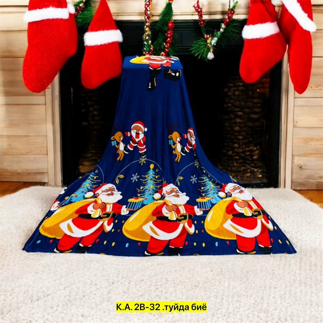 плед новогодний,плед,плед новогодний подарочный 180х200 флисовый,плед бамбуковый с новогодним принтом 180*200 см,плед детский