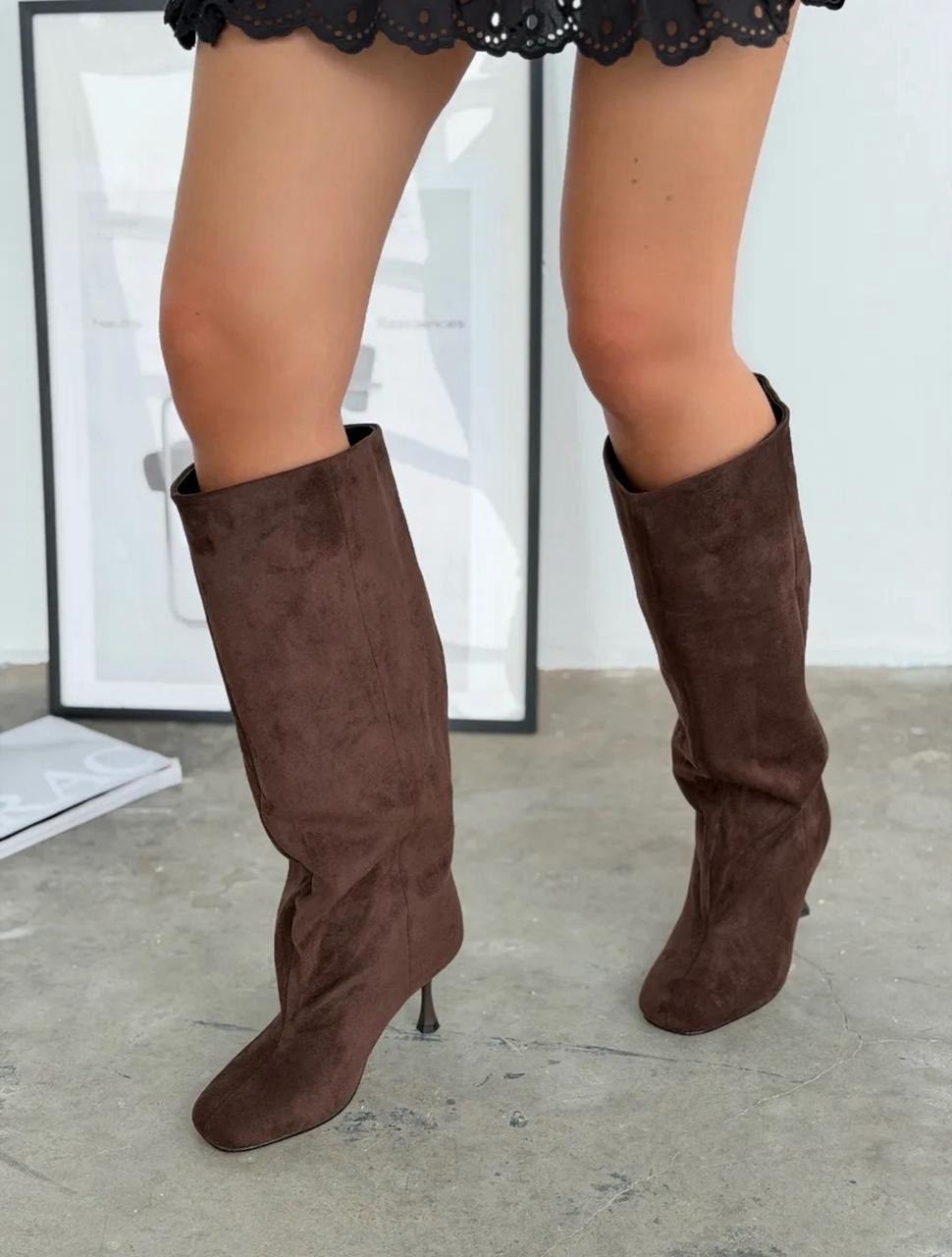 сапоги женские демисезонные на каблуке o`shade,сапоги замшевые осенние на низком каблуке,сапоги,сапоги демисезонные замшевые на каблуке o`shade,сапоги замшевые на каблуке