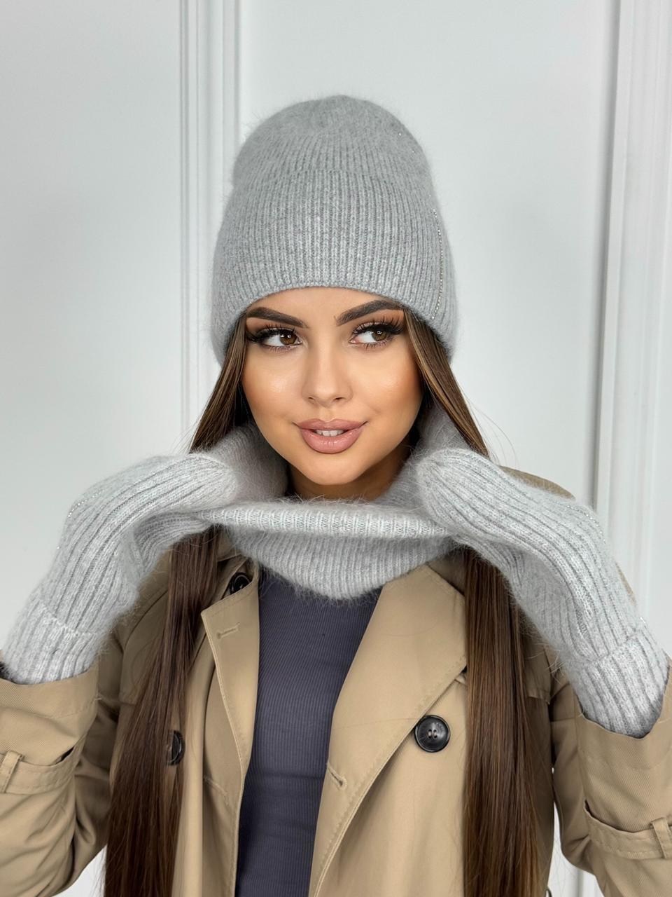 комплект шапки,комплект шапка снуд,шапка бини,женский комплект шапка+варежки+хомут,женский комплект шапка