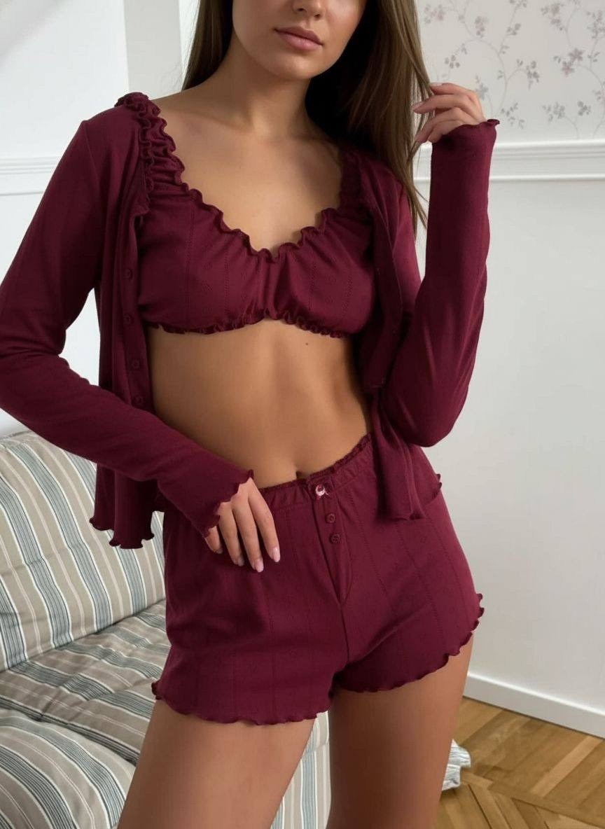 пижама женская,пижама комплект,пижама с рюшами,пижама женская с шортам,пижама розовая