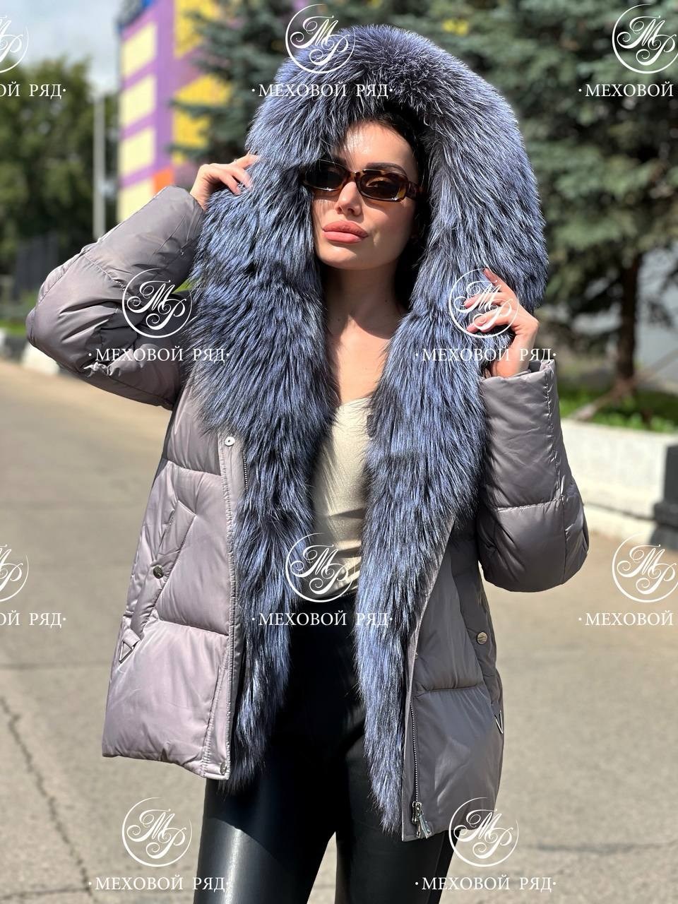 пуховик с натуральным мехом furs lux,пуховик женский с натуральным мехом,пуховик с натуральным мехом,пуховик с натуральным мехом чернобурки,куртка зимняя с натуральным мехом чернобурки