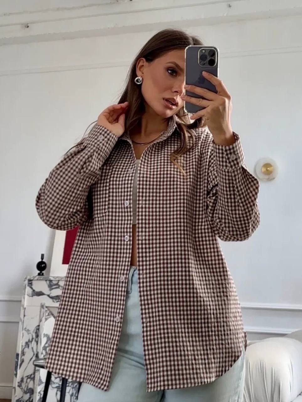 рубашка оверсайз летняя в клетку betrendy wear,рубашка оверсайз летняя,рубашка женская в клетку,рубашка женская в клетку оверсайз,рубашка женская