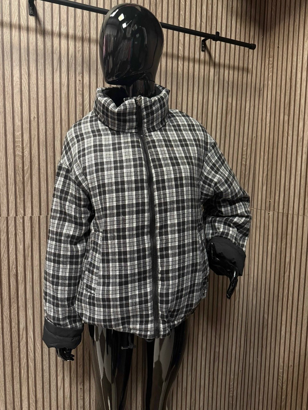 демисезонная куртка,женская куртка,пуховик в клетку,куртка,куртка в клетку