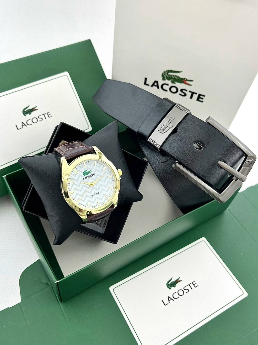 подарочный набор мужской,подарочный набор для мужчин,подарочный набор lacoste,подарочный набор мужчине часы наручные и ремень,часы наручные кварцевые подарочный набор ремень и часы