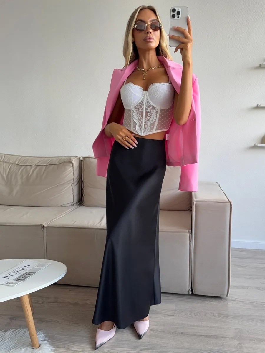 юбка атласная макси,юбка шелковая макси,юбка атласная длинная макси,атласная юбка длинная,юбка атласная миди karyline