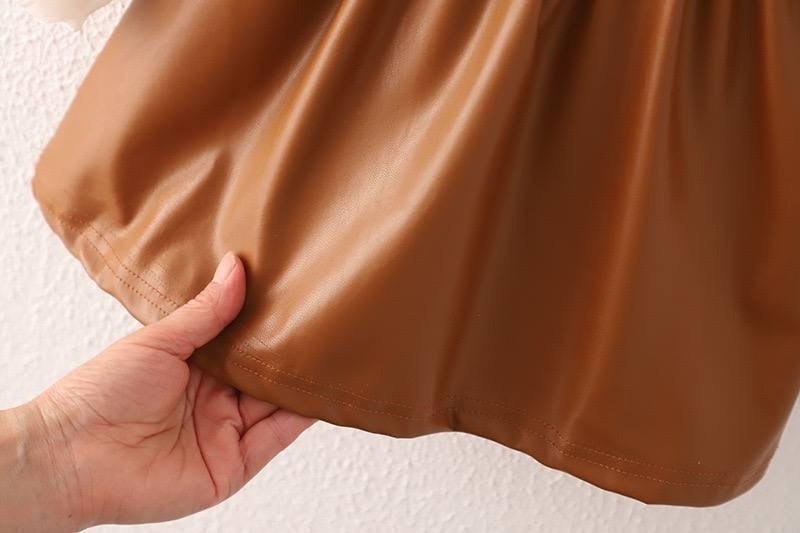 платья для малышей,нарядное платье для девочки,кожаное платье для девочек,детские платья для девочек,кожаное платье для девочек с объемными рукавами