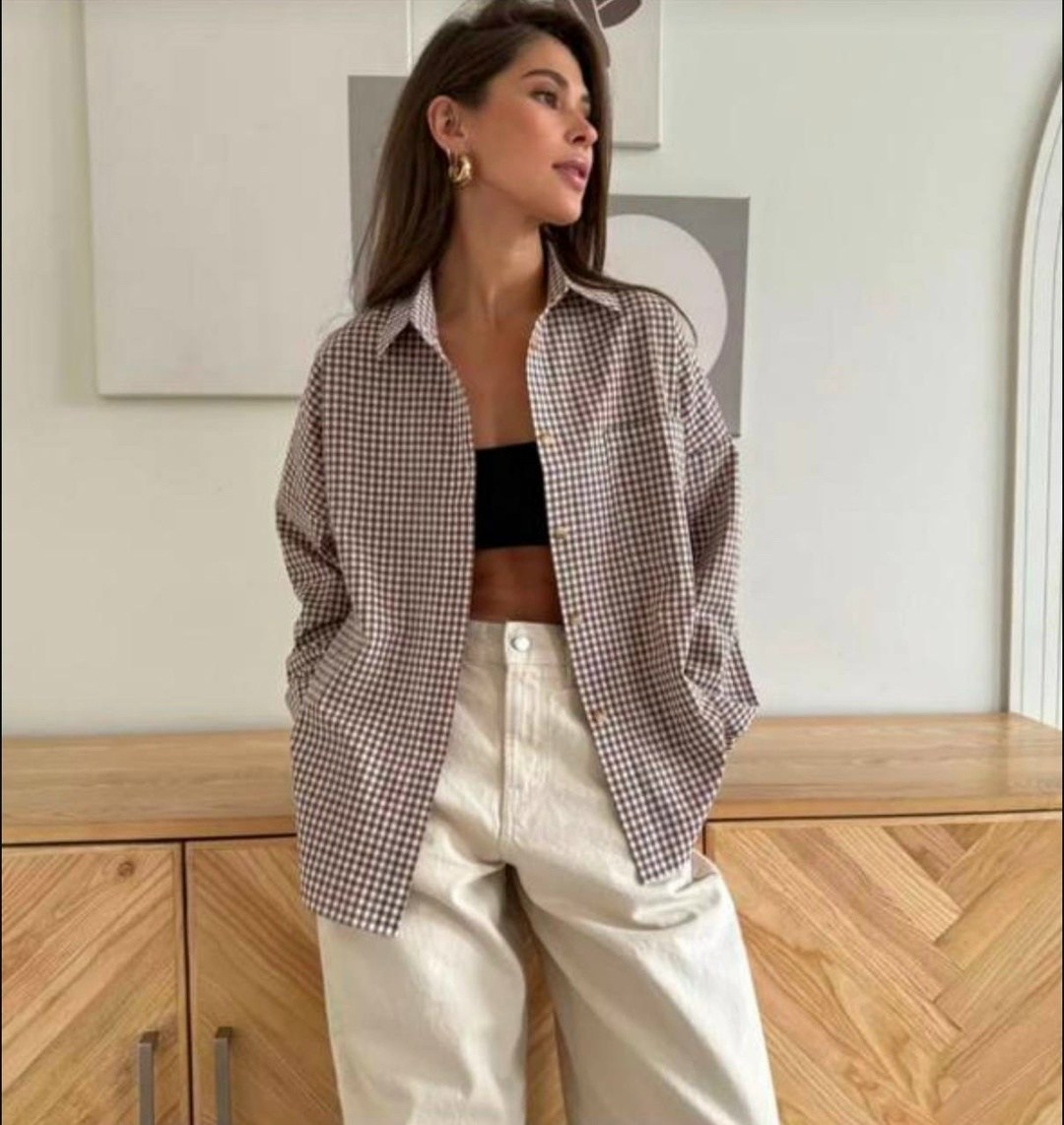 рубашка оверсайз летняя в клетку betrendy wear,рубашка оверсайз летняя,рубашка женская в клетку,рубашка женская в клетку оверсайз,рубашка женская