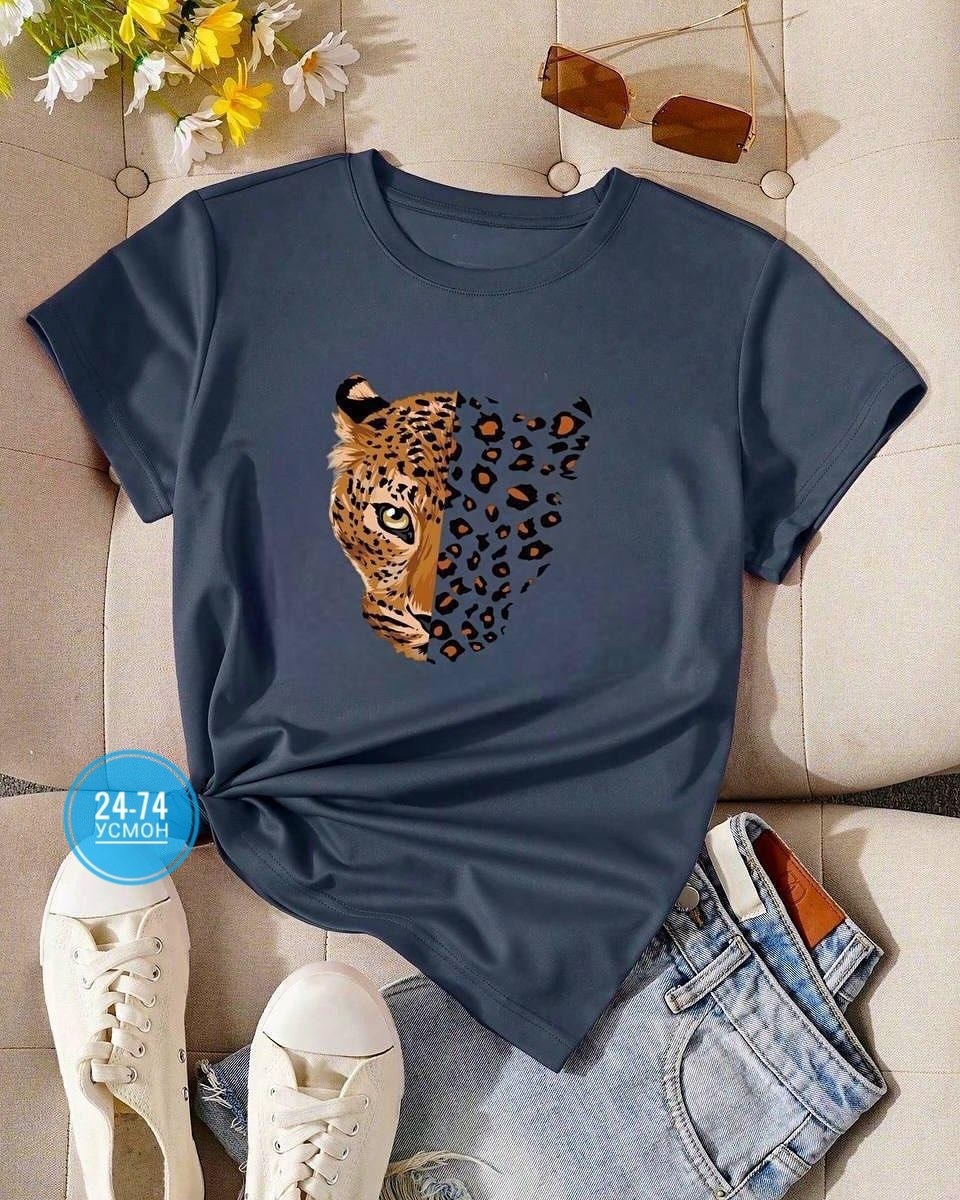 футболки женская,футболка с леопардом,женские футболки с принтом,футболки модные,стильная футболка с принтом
