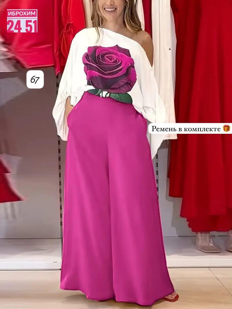 женский костюм двойка,женский комплект одежды из 2 предметов,элегантные женские комплекты,брюки с широкими штанинами,костюм классический