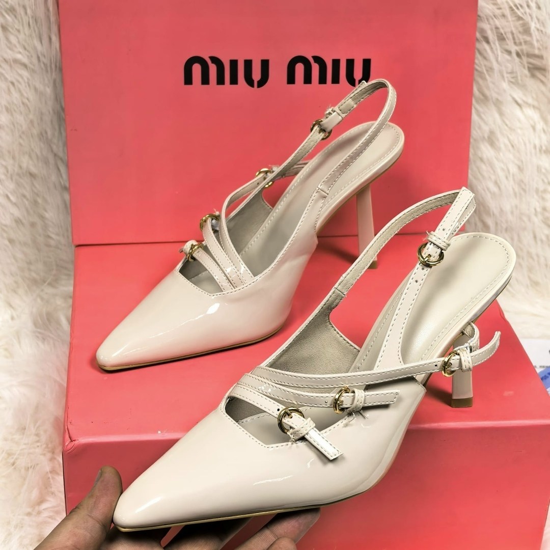 туфли miu miu,кожаные босоножки miu miu белые на высоком каблуке,,босоножки женские,босоножки стильные