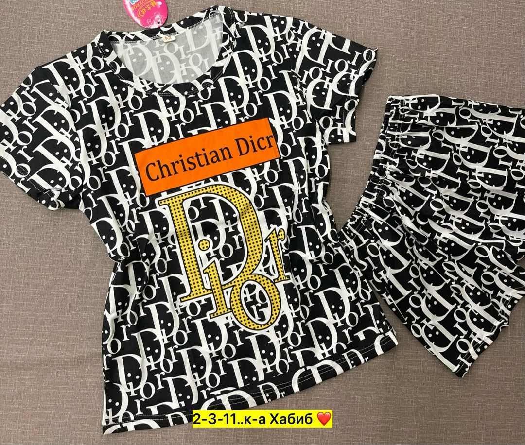пижама женские,пижама женская комплект,пижама женская тройка,футболки комплект,костюм диор