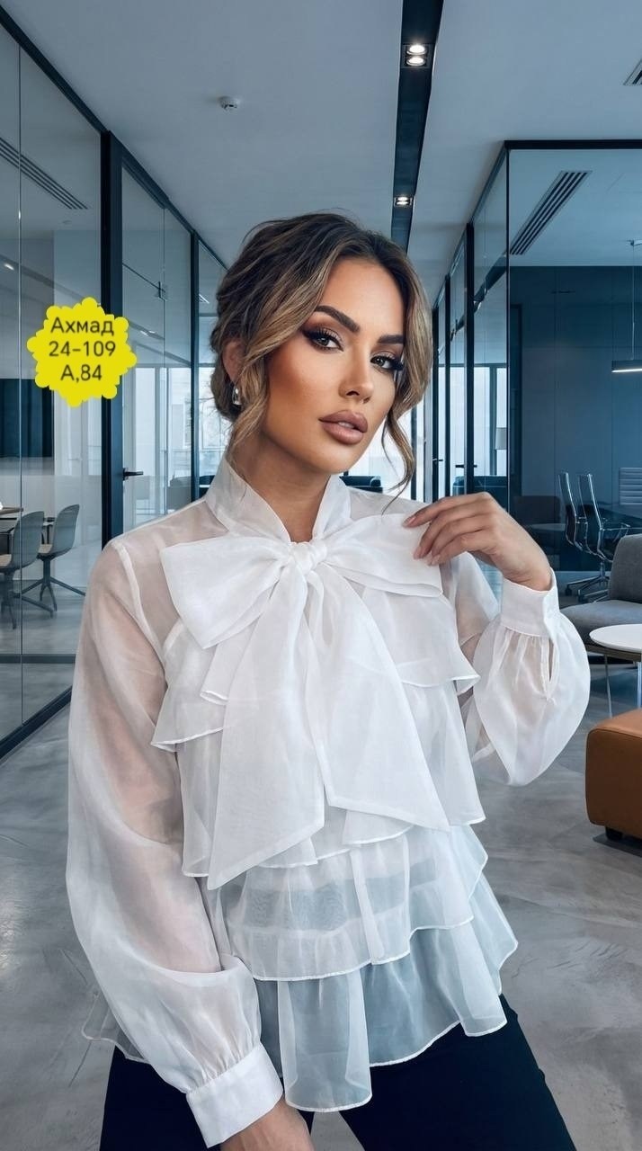 блузка с бантом,блузка с оборками,блузка с рюшами,блузка шифоновая,блузка женская шифоновая