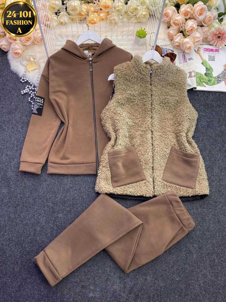 женский утепленный спортивный костюм тройка,костюм тройка,костюм женский на флисе,костюм женский тройка,теплый костюм на флисе