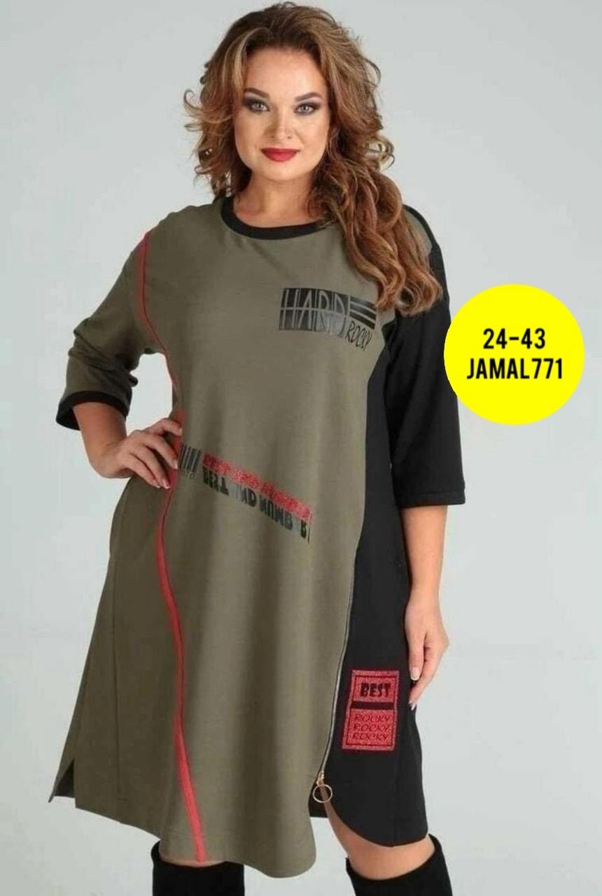 платье sandyna 13628 хаки,платья большие размеры,платье женской,платье туника,платье больших размеров повседневное