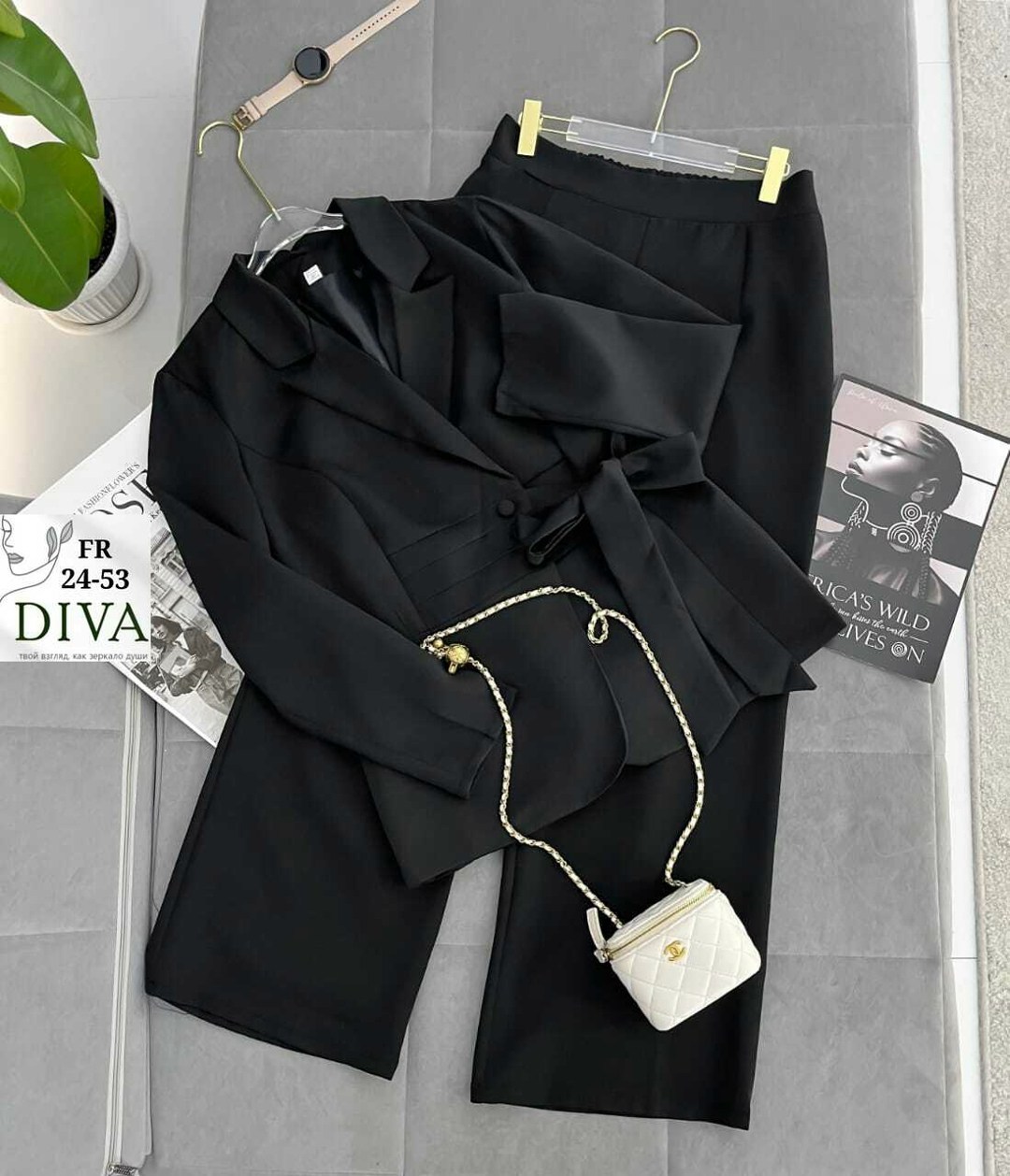 классический костюм,брючный костюм,брючный костюм женский,женский комплект из 2 предметов: блейзер и брюки с поясом и расклешенные брюки,модные женские костюмы