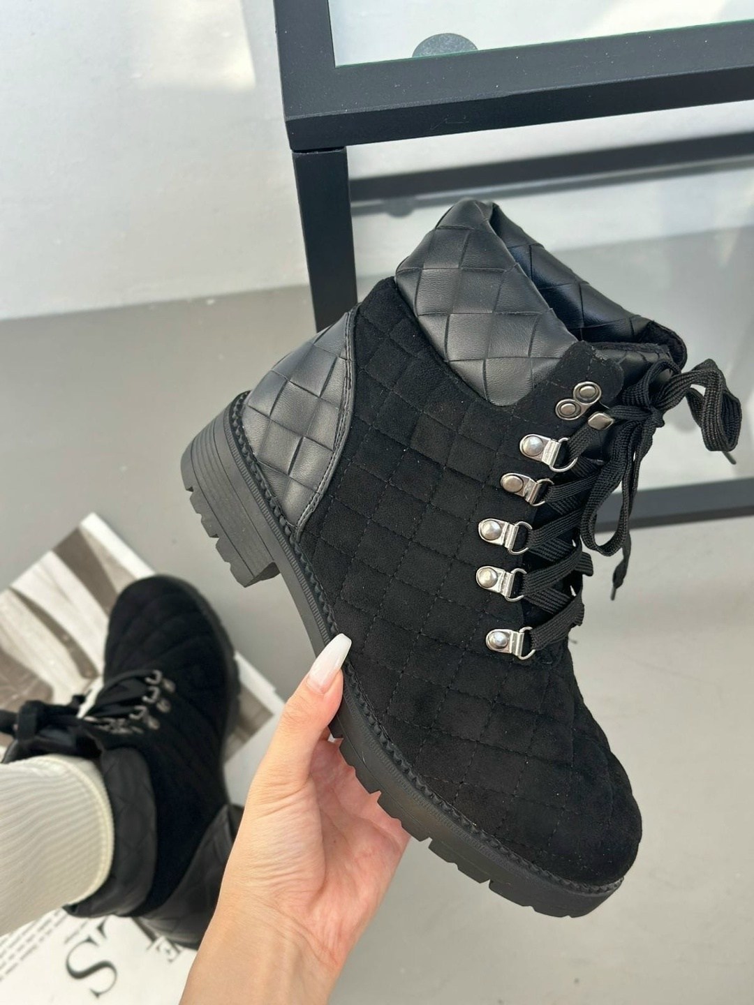 ботинки женские,стеганные ботинки pillon,,ботинки,модели ботинок