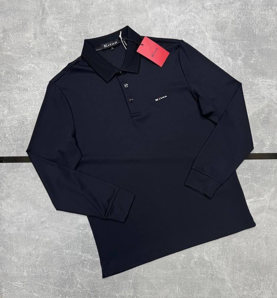 поло с длинным рукавами,kiton поло kiton,белая кофта,кофта поло