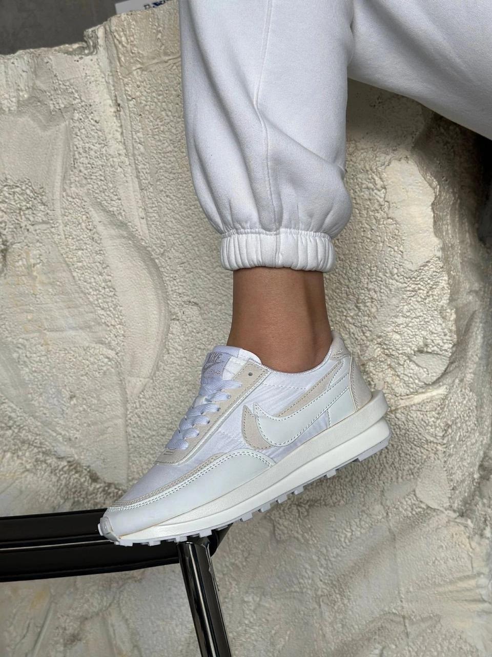 женские кроссовки,кроссовки nike,кроссовки,кросовки женские,sacai x nike ldv waffle white nylon