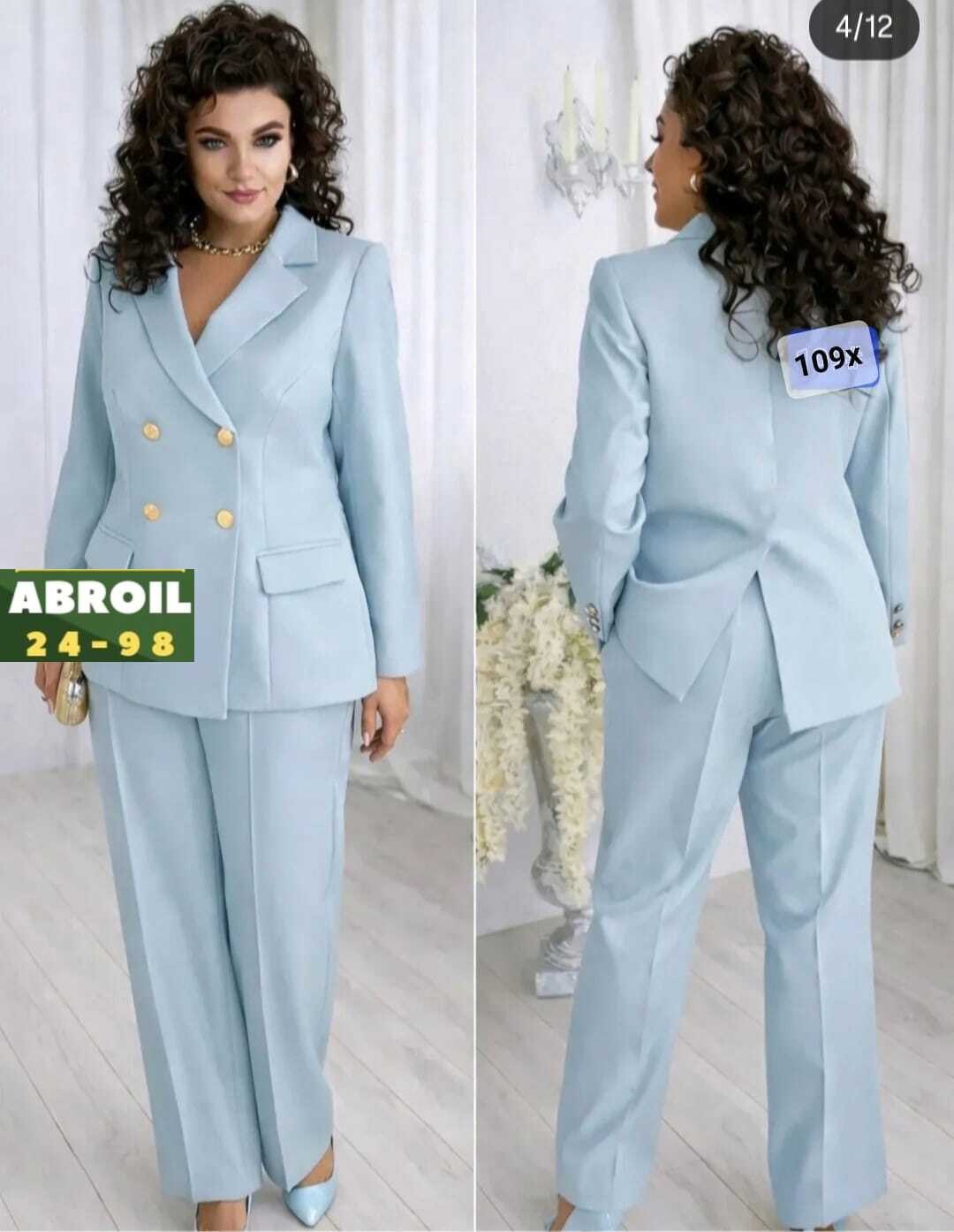 брючный костюм alani collection 2143 голубой двойка,брючный костюм alanicollection 2143 голубой размер 52,брючный костюм 2143 голубой alanicollection,брючный костюм,костюм женский alani collection 214