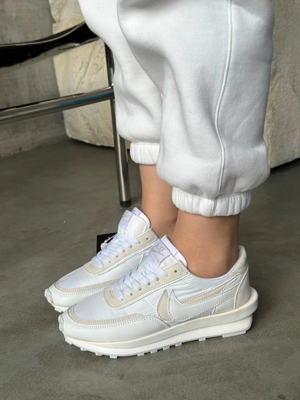 женские кроссовки,кроссовки nike,кроссовки,кросовки женские,sacai x nike ldv waffle white nylon