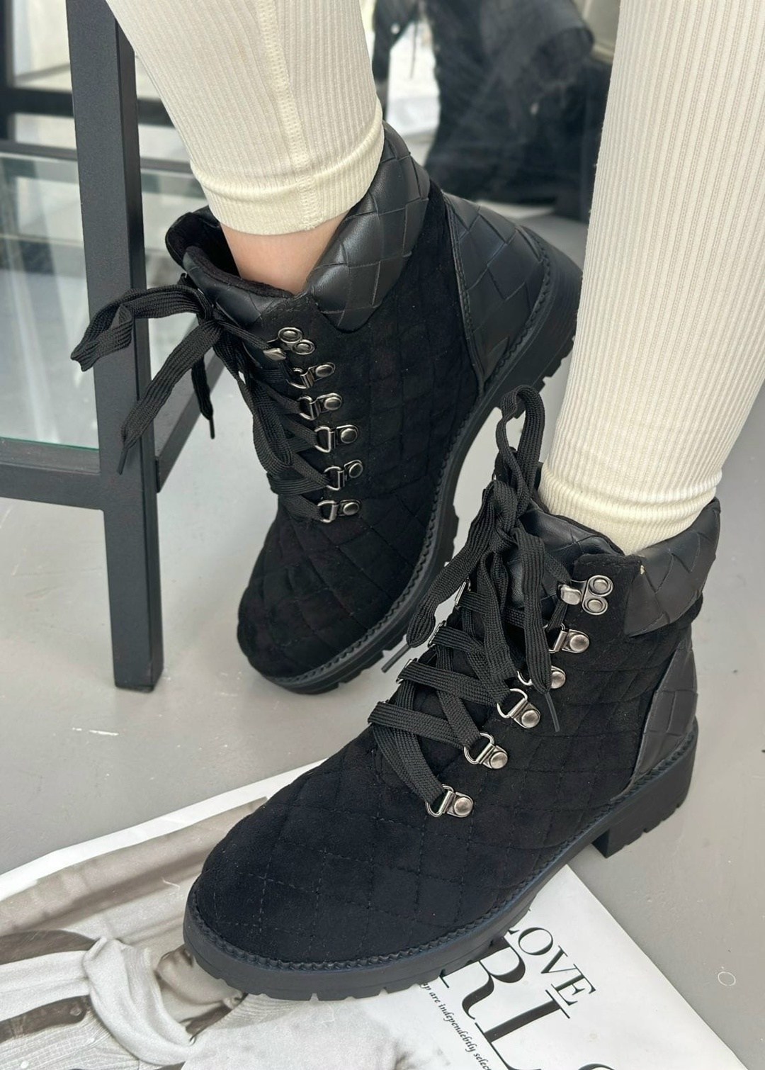 ботинки женские,стеганные ботинки pillon,,ботинки,модели ботинок