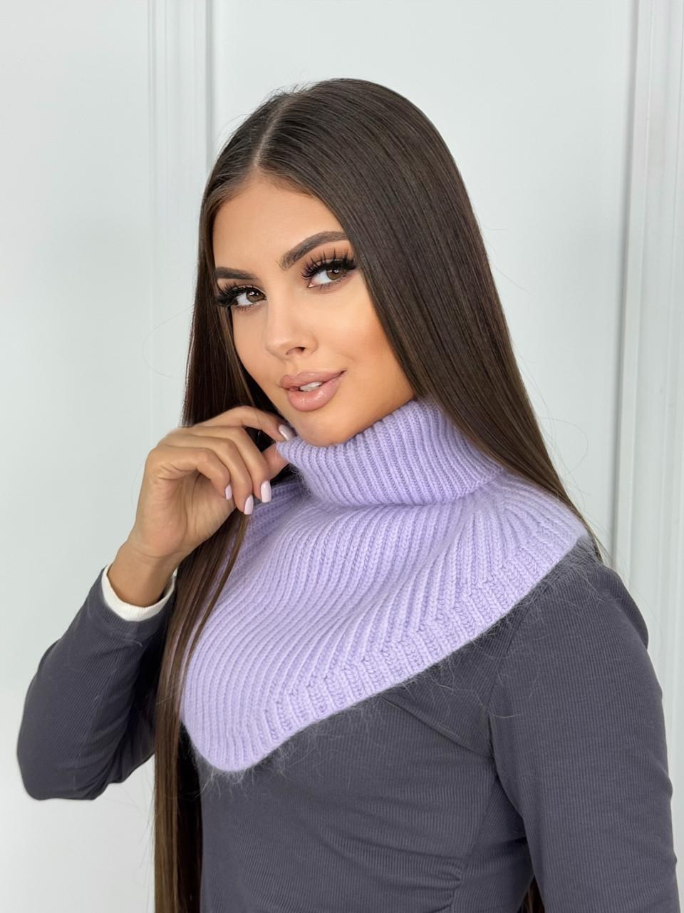 вязаная манишка,снуд женский,снуд,шарф снуд,манишка