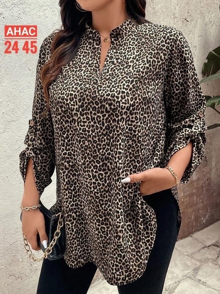 женская блузка,блузка леопардовая,блуза,женская блуза,рубашка леопардовая k118a258