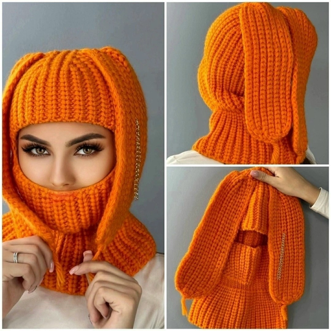 балаклава зайка вязаная,балаклава женская с ушками зайки вязаная,балаклава зайка,вязаная балаклава,балаклава с ушками зайца вязаная
