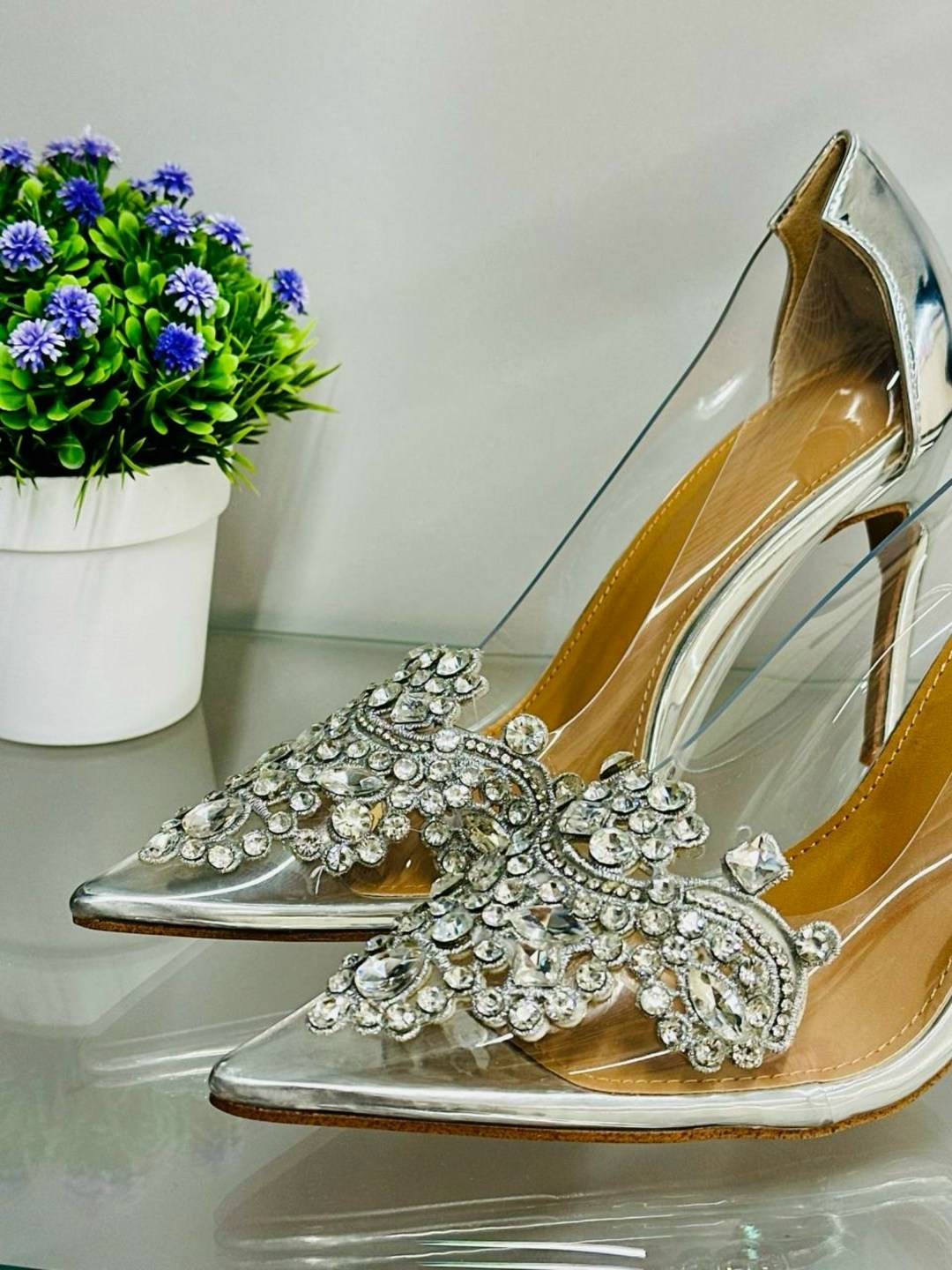 женская ,стильная ,туфли прозрачные,туфли лодочки женские,свадебная