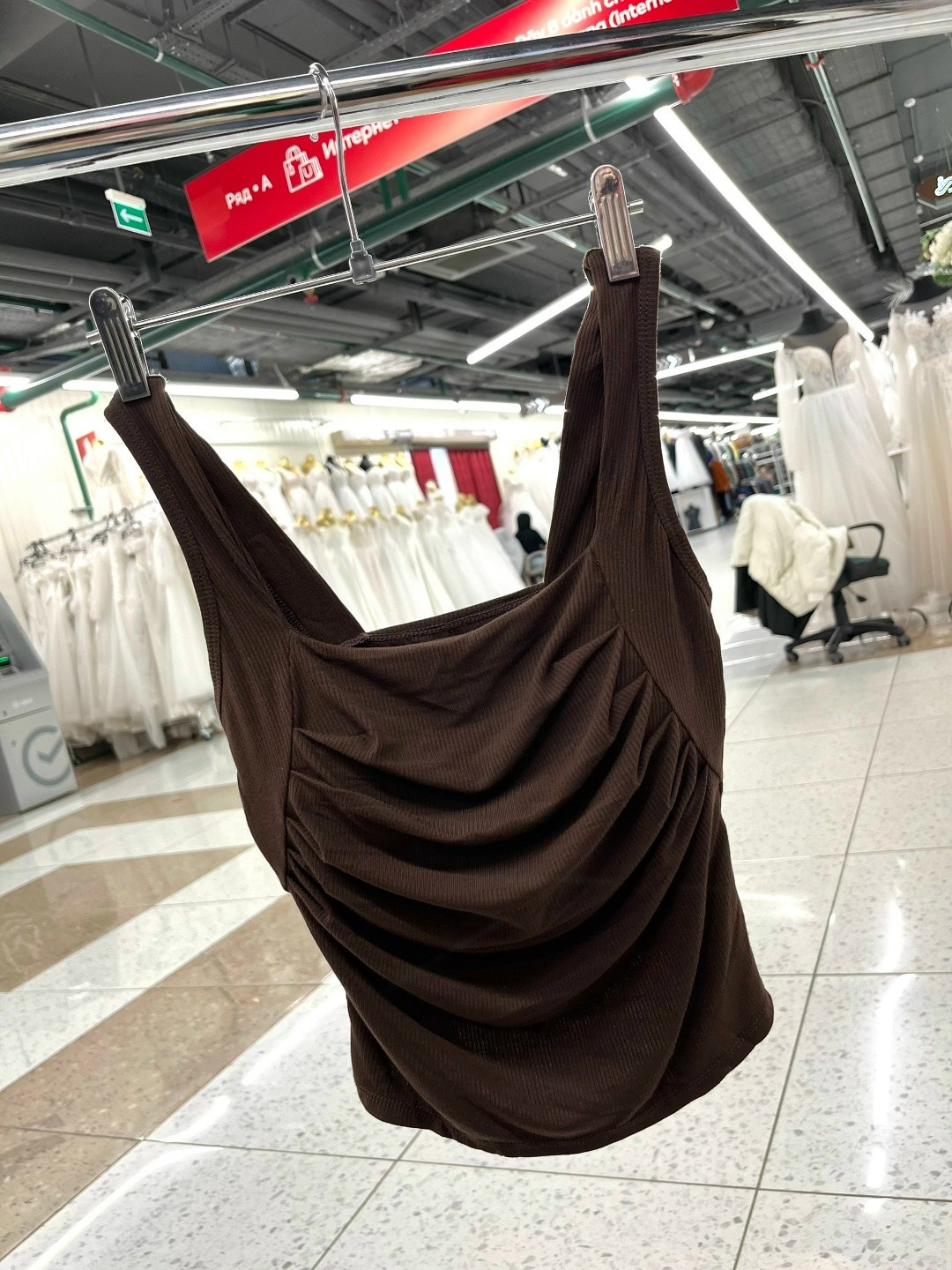 топ женский,,платья,коричневое платье