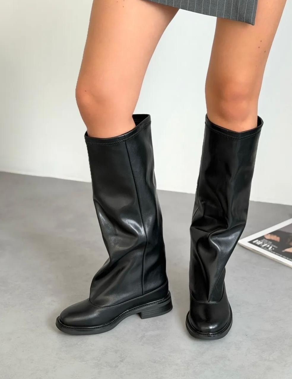,сапоги,женские сапоги,сапоги-трубы,черные сапоги