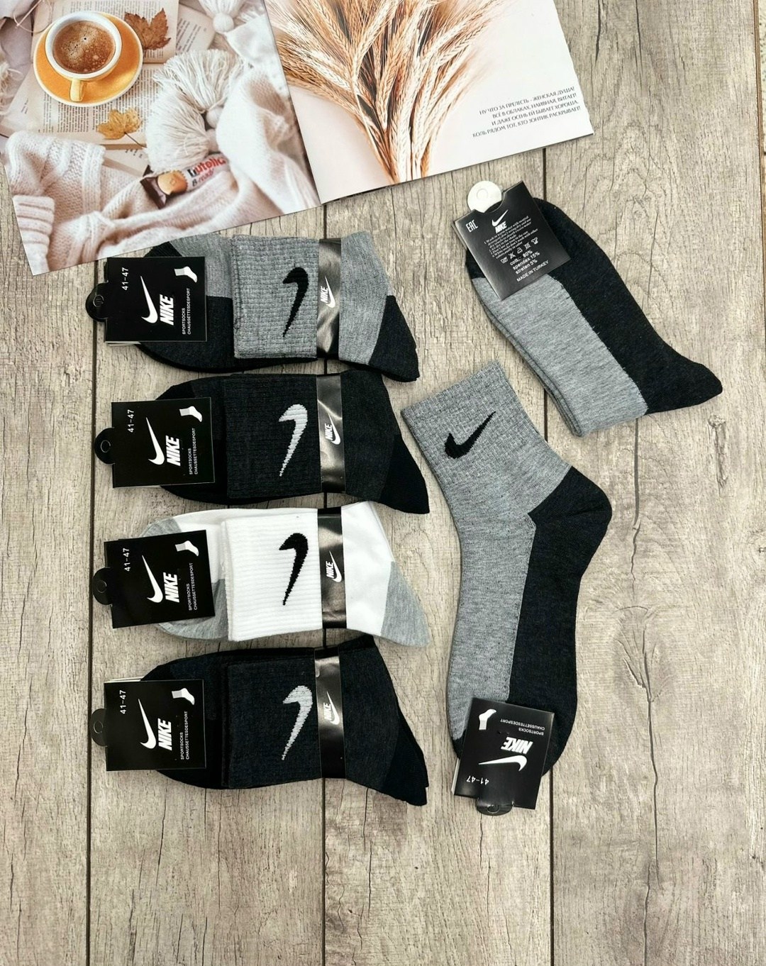 носки мужские 10 пар nike,носки мужские,комплект носки мужские,носки мужские 10 пар,носки средние хлопковые набор 5 пар nike