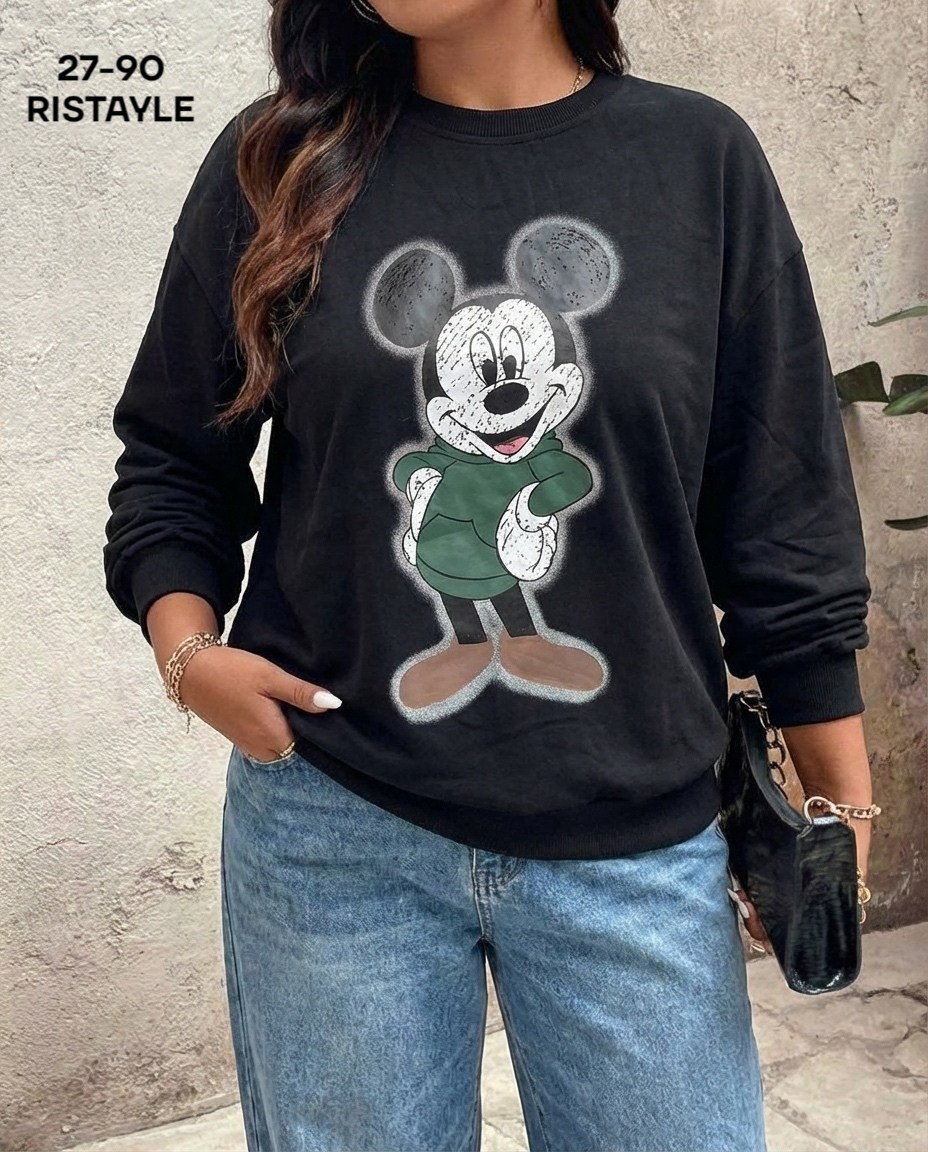 кофта варенка оверсайз с принтом микки маусом,свитшот женская,женская кофта,толстовки свитшот,толстовка кофта