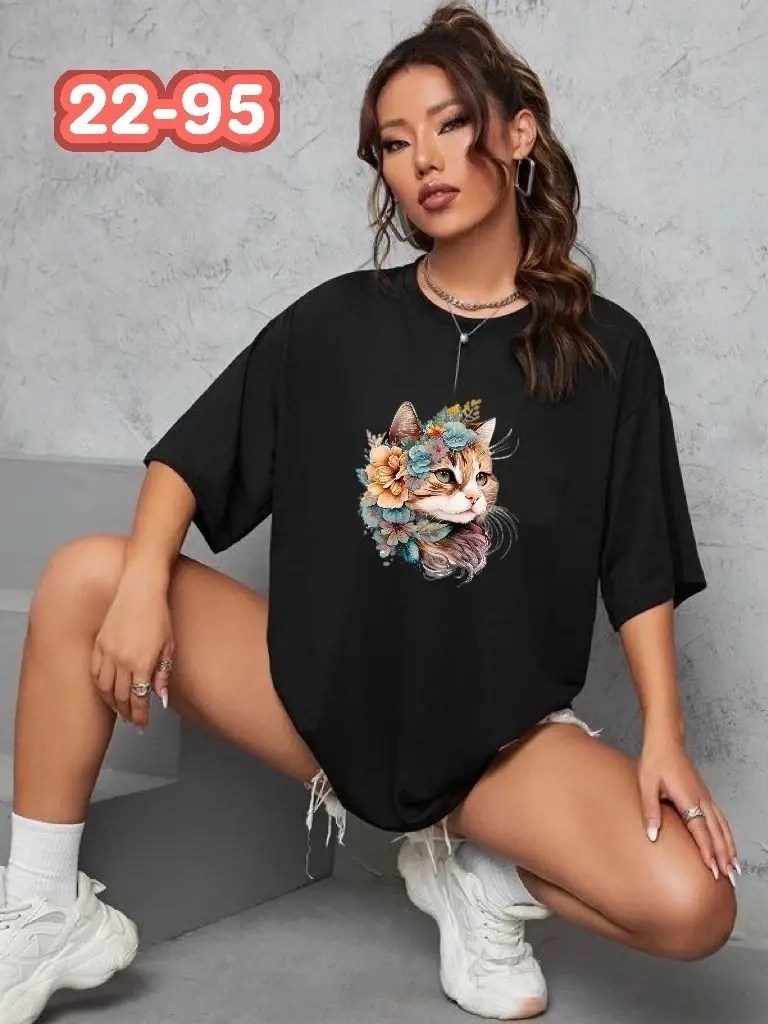 футболка женская с,женские футболки с принтом,футболка котик,футболка с рисунком,футболки летние
