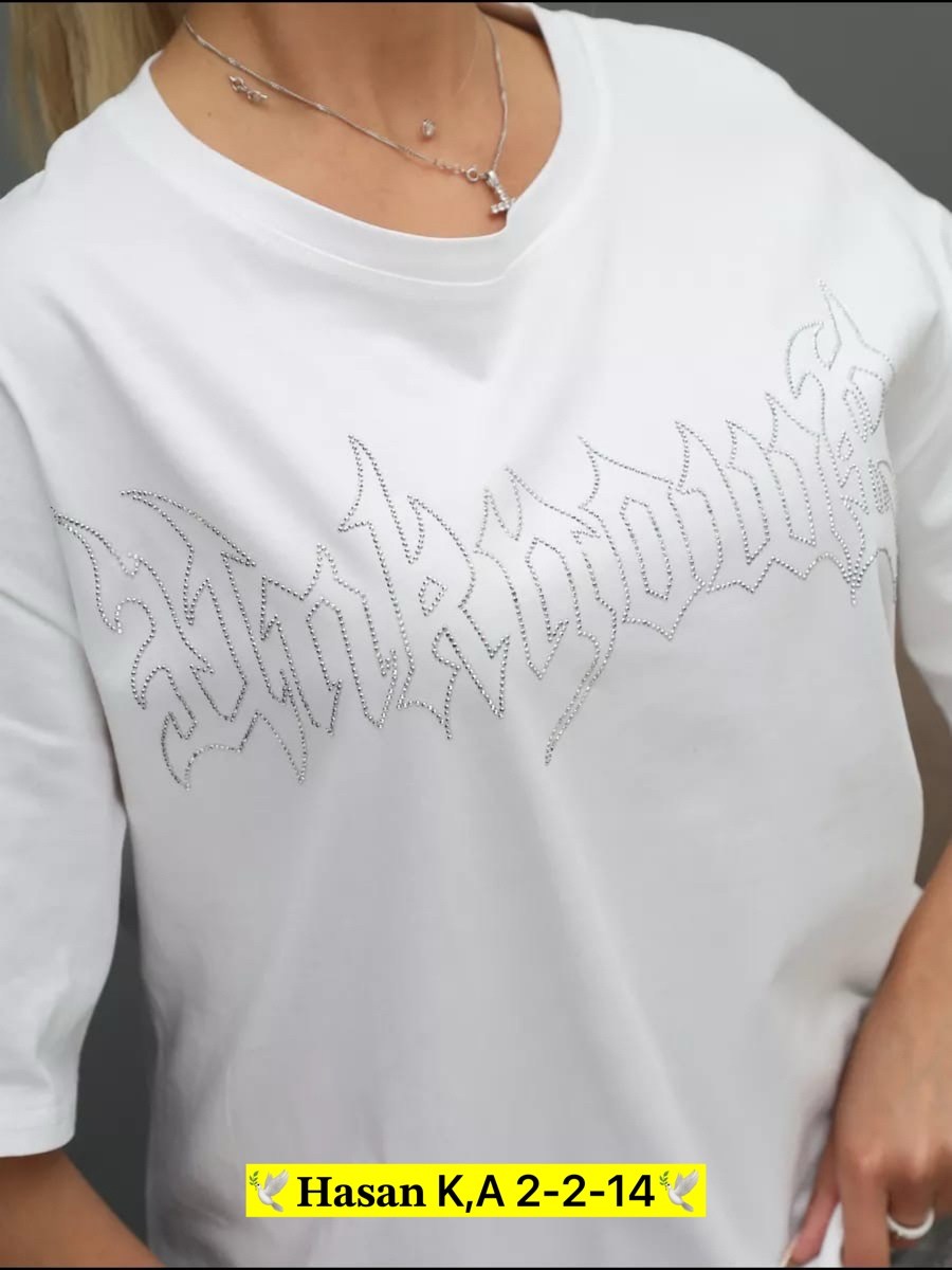 футболки женская оверсайз,футболка женская со стразами,футболка оверсайз со стразами,футболка оверсайз базовая со стразами,футболка женская