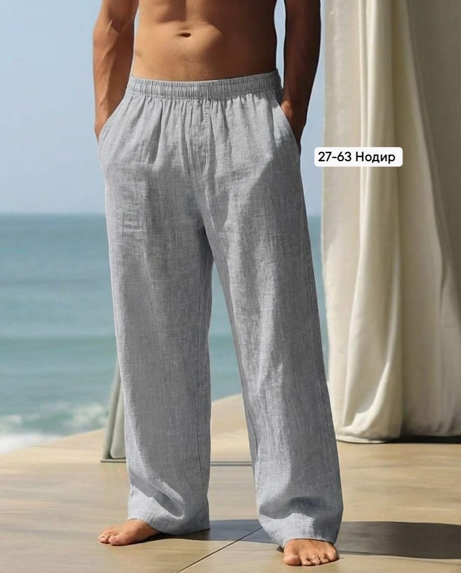 летние мужские льняные брюки,льняные брюки,мужские льняные брюки,брюки мужские,мужские летние хлопково-льняные длинные брюки