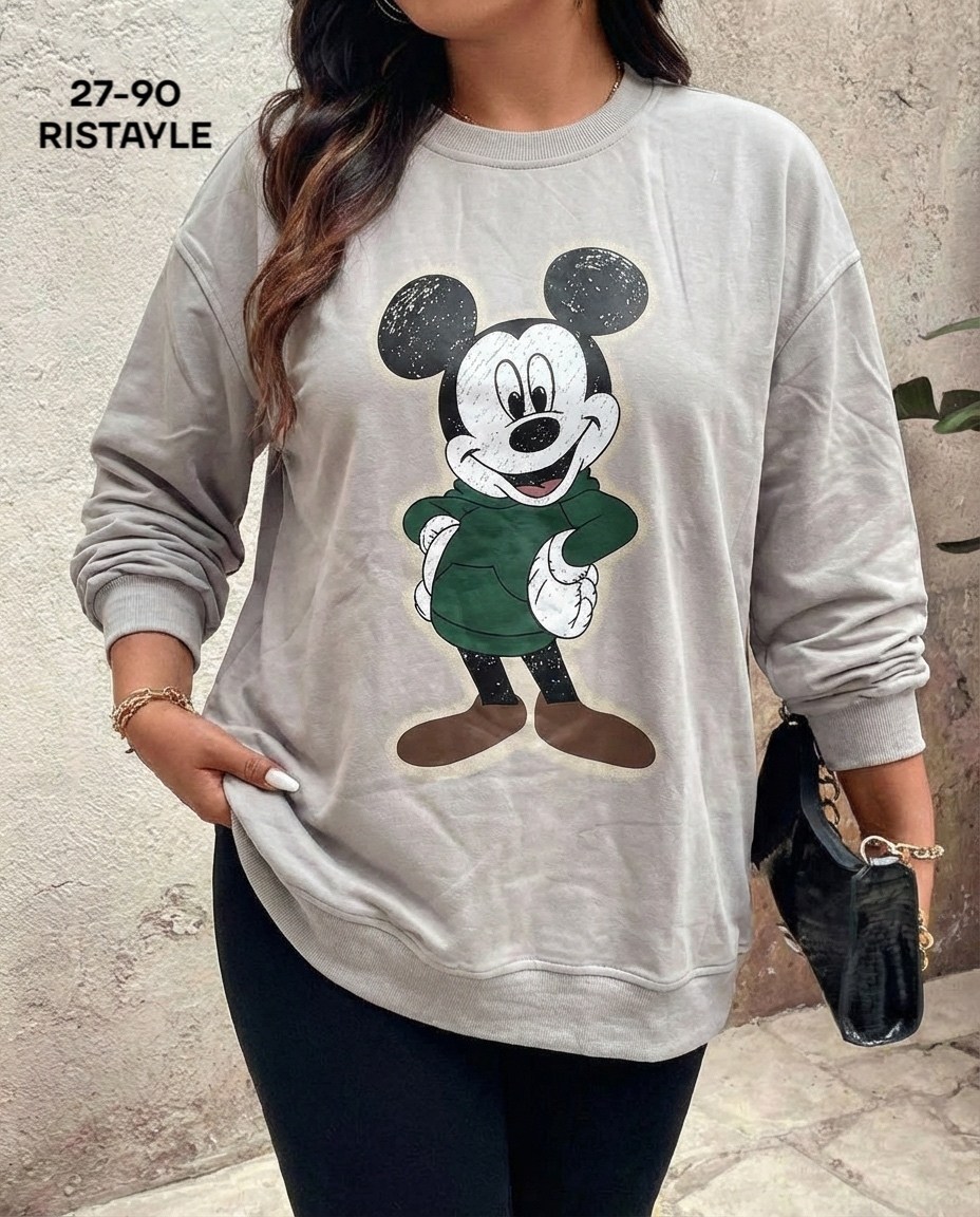 кофта варенка оверсайз с принтом микки маусом,свитшот женская,женская кофта,толстовки свитшот,толстовка кофта