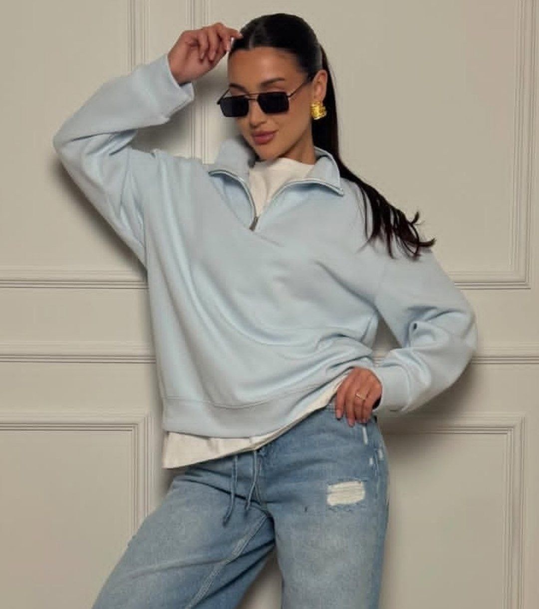 свитшот на молнии оверсайз,свитшот женская,свитшот женский peche monnaie рм 1930 голубой 3xl,свитшот на молнии,cвитшот женский оверсайз