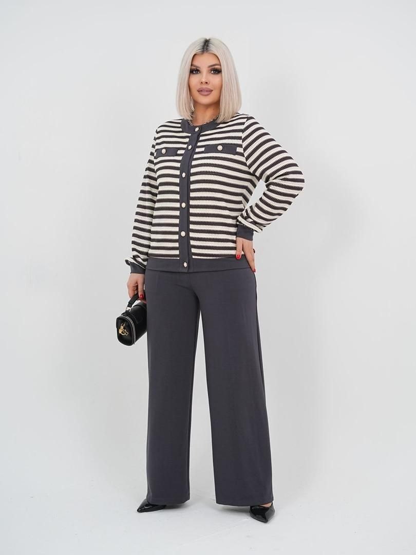 брючный костюм женский больших размеров final style,костюм женский,стильный костюм,костюм двойка,